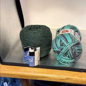 Premium Dark Green and Teal Yarn Collection